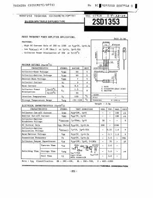 D1353 Datasheet PDF Toshiba