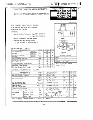 2SC524 Datasheet PDF Toshiba
