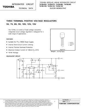 TA78L08S Datasheet PDF Toshiba
