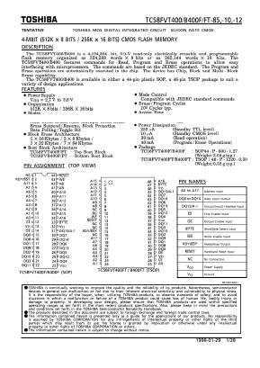 TC58FVT400 Datasheet PDF Toshiba