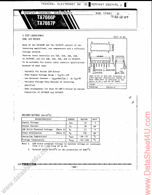 TA7666 Datasheet PDF Toshiba