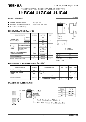 U1GC44 Datasheet PDF Toshiba