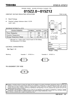 015Z10 Datasheet PDF Toshiba