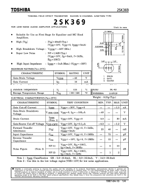 K369 Datasheet PDF Toshiba
