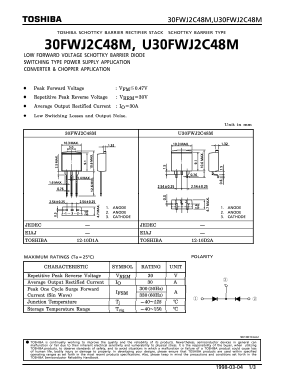 U30FWJ2C48M Datasheet PDF Toshiba