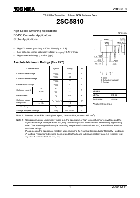 2SC5810(TE12L,F) Datasheet PDF Toshiba