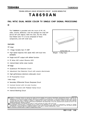 TA8690AN Datasheet PDF Toshiba