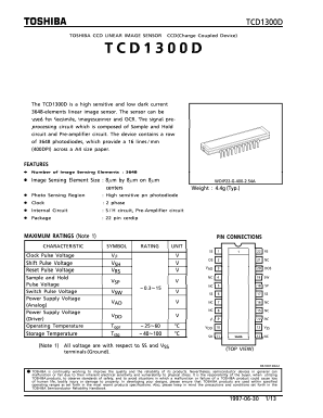 TCD1300D Datasheet PDF Toshiba