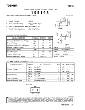 1SS193 Datasheet PDF Toshiba
