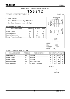1SS312 Datasheet PDF Toshiba