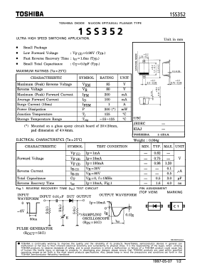 1SS352 Datasheet PDF Toshiba