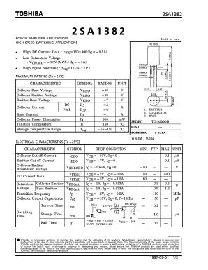 2SA1382 Datasheet PDF Toshiba