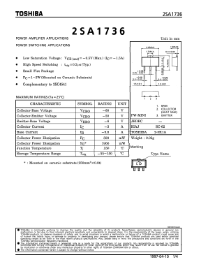 2SA1736 Datasheet PDF Toshiba