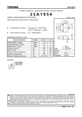 A1954 Datasheet PDF Toshiba