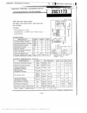 2SC1173 Datasheet PDF Toshiba
