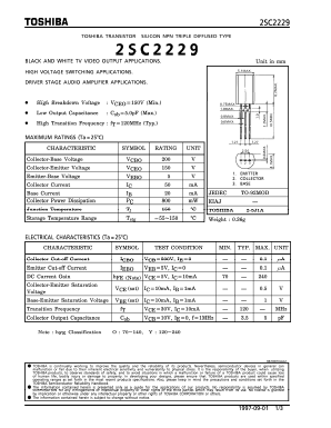 C2229 Datasheet PDF Toshiba
