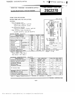 2SC2270 Datasheet PDF Toshiba
