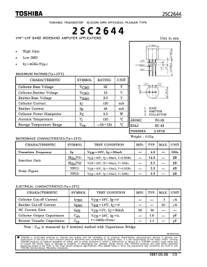 2SC2644 Datasheet PDF Toshiba