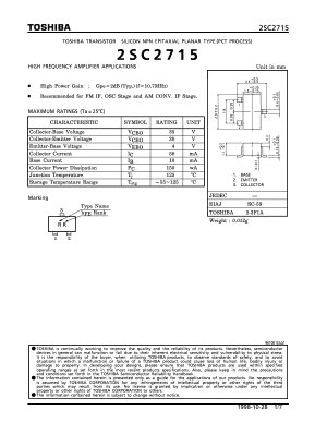 C2715 Datasheet PDF Toshiba
