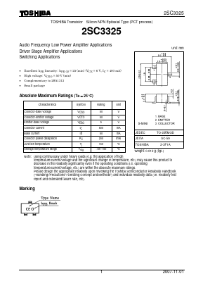 2SC3325-Y,LF Datasheet PDF Toshiba