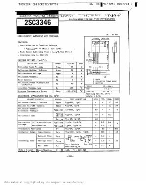 2SC3346 Datasheet PDF Toshiba