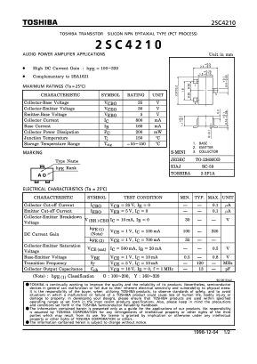 C4210 Datasheet PDF Toshiba