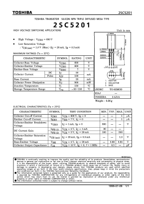 2SC5201 Datasheet PDF Toshiba