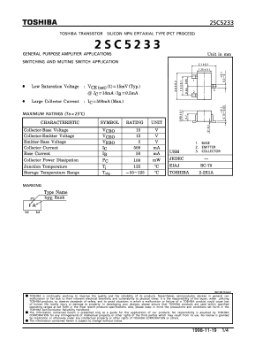 2SC5233 Datasheet PDF Toshiba