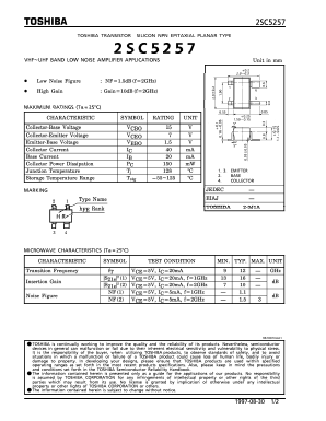 2SC5257 Datasheet PDF Toshiba