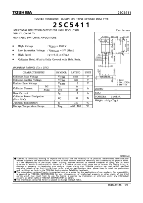 C5411 Datasheet PDF Toshiba