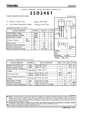 D2461 Datasheet PDF Toshiba