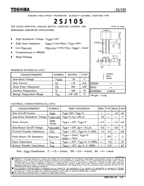J105 Datasheet PDF Toshiba