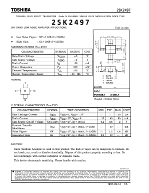 2SK2497 Datasheet PDF Toshiba