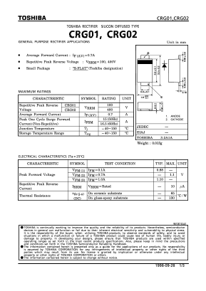 CRG02 Datasheet PDF Toshiba