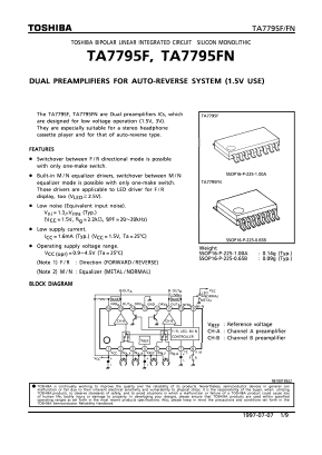 TA7795 Datasheet PDF Toshiba