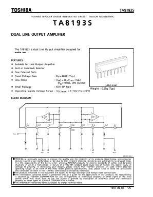 TA8193S Datasheet PDF Toshiba