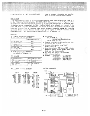 TC514100AJ Datasheet PDF Toshiba
