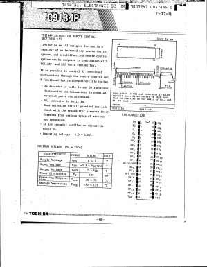 TC9134P Datasheet PDF Toshiba