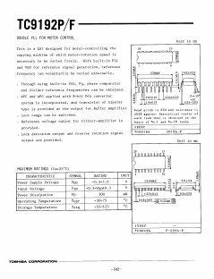 TC9192P Datasheet PDF Toshiba