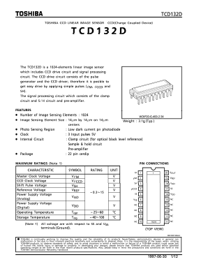 TCD132 Datasheet PDF Toshiba