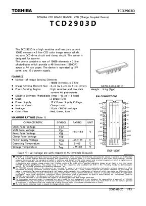 TCD2903D Datasheet PDF Toshiba