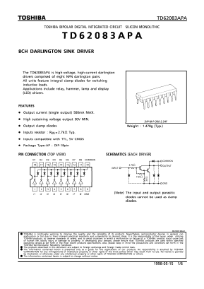 TD62083APA Datasheet PDF Toshiba