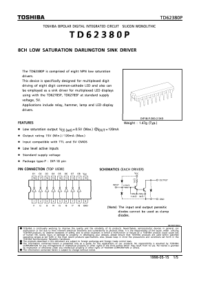 TD62380 Datasheet PDF Toshiba
