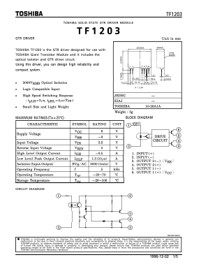 TF1203 Datasheet PDF Toshiba
