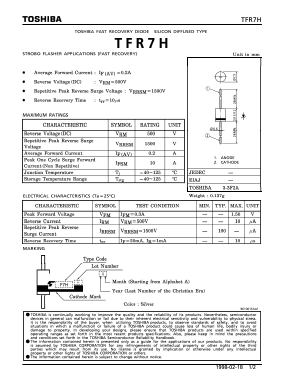 TFR07 Datasheet PDF Toshiba