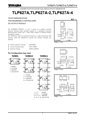 TLP627A-4 Datasheet PDF Toshiba