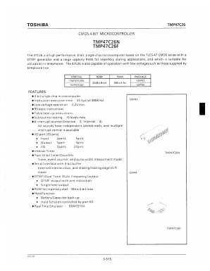 TMP47C26N Datasheet PDF Toshiba