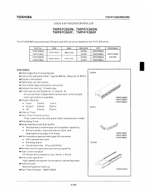 TMP47C860N Datasheet PDF Toshiba