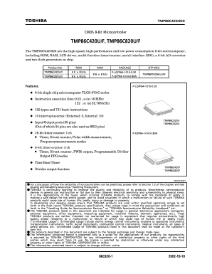 TMP86C820F Datasheet PDF Toshiba