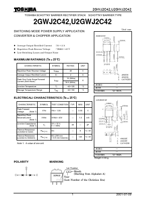 2GWJ2C42 Datasheet PDF Toshiba